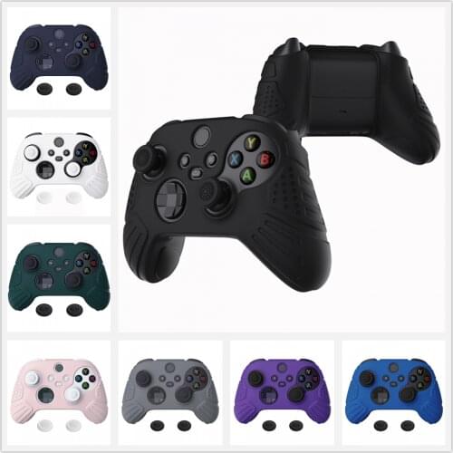Guardian Edition Ergonomic Soft Anti-slip Silicone Case Rubber Protector Skins w/ Joystick Caps for Xbox Series S X Controller