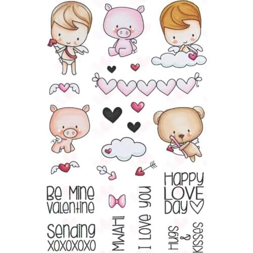 Sweet Valentine Transparent Clear Silicone Stamp Seal for DIY scrapbooking photo album Decorative clear stamps