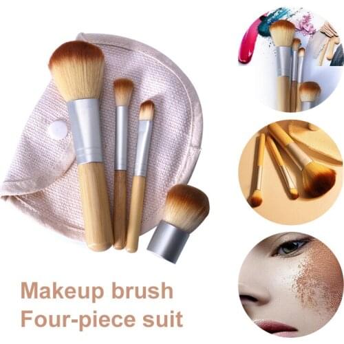Drop shipping agent Wholesale Logistics China Freight 4 PCs cosmetic make up brush Champagne color makeup brushes set