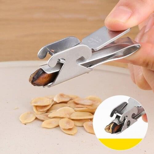 Stainless Steel Nut Sheller Peanut Pincers Melon Seeds Opener Sunflower Seeds Peeler Walnut Plier Clamp Kitchen Garget