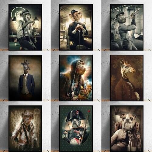 Modern Animal Monkey Photo Mural Print Canvas Painting Poster Home Interior Room Bedroom Wall Decoration Art (no Frame)