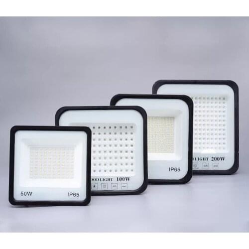 Ultra-thin AC 110-220V LED Flood Light 50W 100W 150W 200W Spotlight Outdoor Waterproof Wall Light Garden Factory Garage Lighting