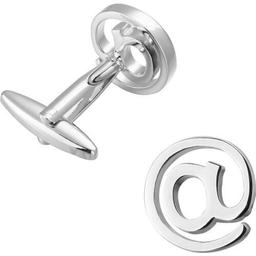 High quality Silvery Cufflinks @ other keyboard letter symbols for mens shirts Cufflinks 3 pair pack sale