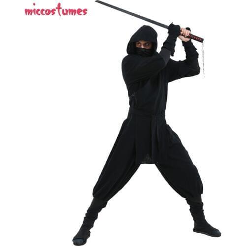 Japanese Ninja Bushido Cosplay Costume for Adults with Hood and socks