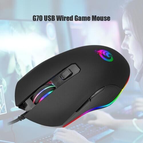 1.5m USB Wired Gaming Mouse 6 Buttons 3200DPI Optical Mouse RGB Light 6 Computer Mice for PC Gamer