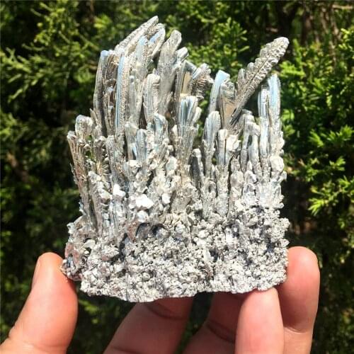 1pcs AAAA primary ore magnesium ore crystal silver magnesite quartz crystal mineral specimens, the color is unique and beautiful
