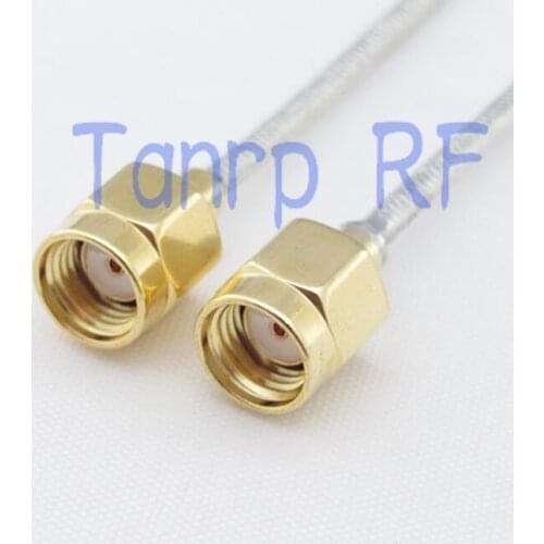 1PC RG405 Semi Flexible extension cable 1M Pigtail coaxial jumper cable 3FEET RP SMA male to RP SMA plug RF adapter connector