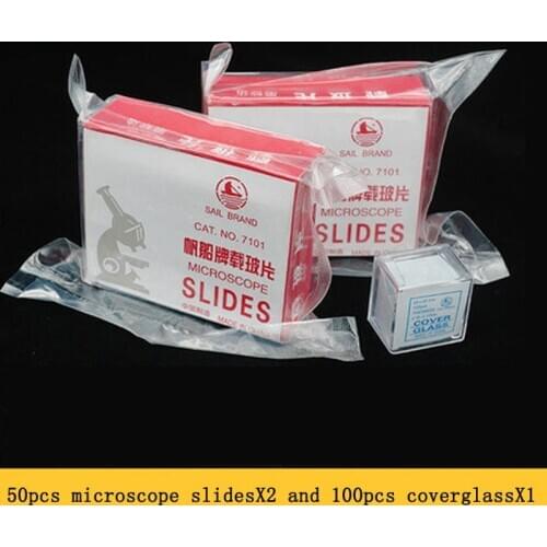 100 pcs Microscope Slides and 100 pcs Cover Glass for Preparation of Specimen Microscope Slides Glass Cover Slips Lancet