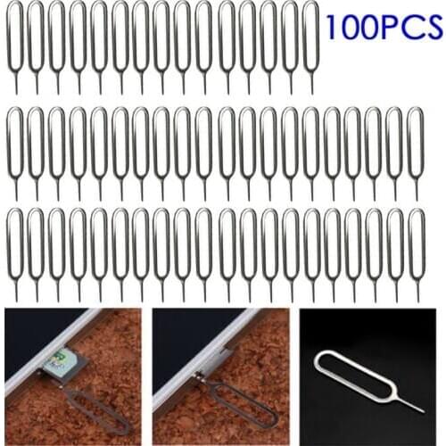 100pcs Eject Sim Card Tray Open Pin Needle Key Tool For Universal Mobile Phone