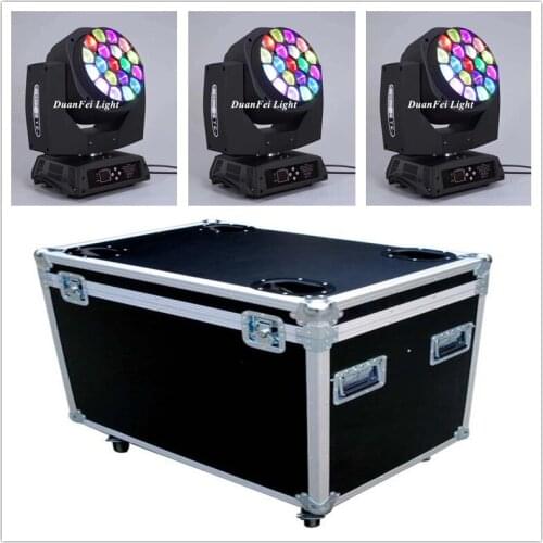 2pcs+flightcase Moving Head bee eyes led 19x15w rgbw Bee Eye Led Moving Head Beam lyre led wash Light for show