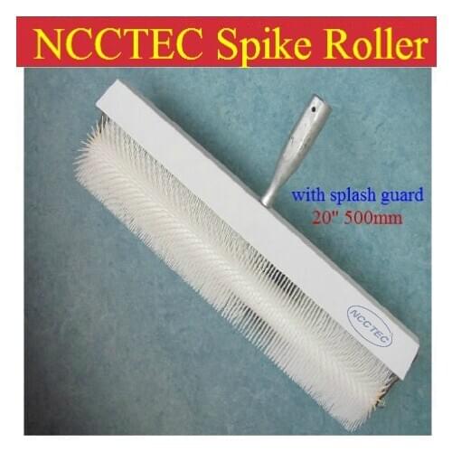 20'' NCCTEC spiked roller with splash guard 500mm epoxy concrete industrial flooring construction tools teeth height 31mm