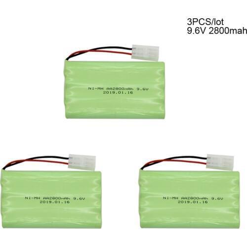 3PCS/lot 9.6V 2800mAh H-type Ni-MH battery pack AA5 model rechargeable nimh battery for remote control electric toy RC toys