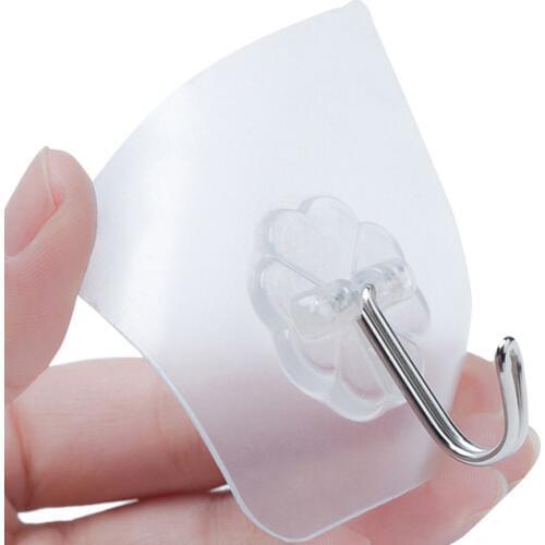 6pcs Strong Transparent Suction Cup Sucker Wall Hooks Hanger For Kitchen Bathroom Glass Tile Seamless Suction Cup Robe Hook