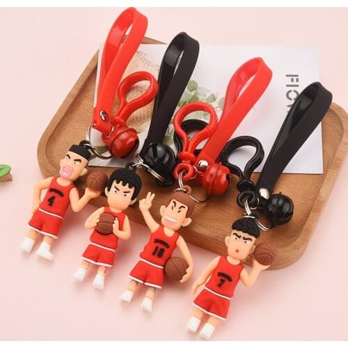 New Fashion PVC Football Player Keychain Cartoon Princess Bell Pendant Keyring for Women Men Couple Bag Car Key Chains Gifts