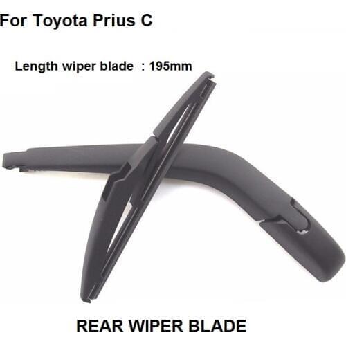 Black Rear Wiper Arm with Blade OEM:8524152200 For Toyota Prius C 2012-2015 195mm of Blade