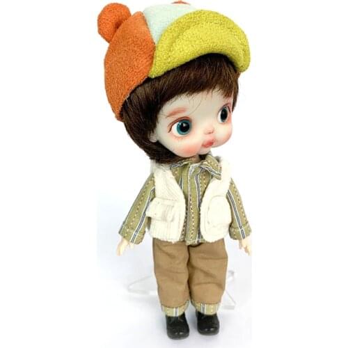 OB11 Baby Dress 1/8 1/12 BJD Cap Molly GSC Vest Pants Shirt Suit doll clothes