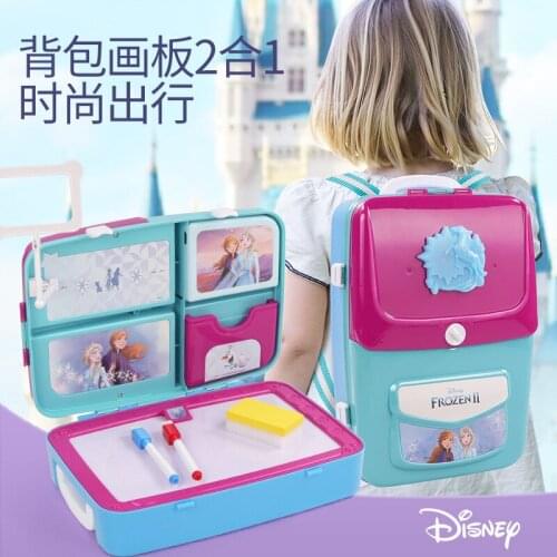 Disney backpack drawing board multifunctional painting set writing board painting DIY graffiti version learning puzzle gift