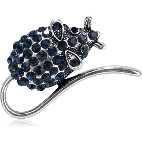 The European and American fashion contracted personality alloy brooch spot set auger mice corsage joker animals