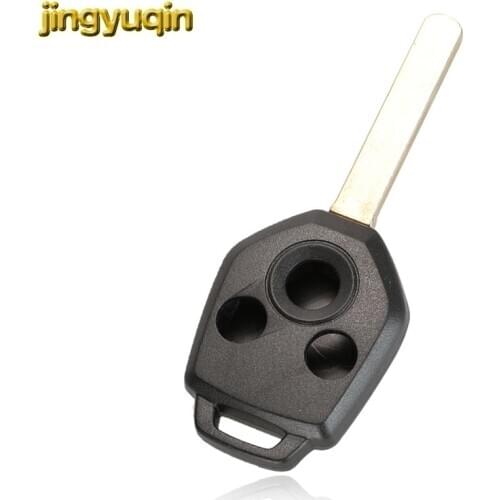 Jingyuqin Remote Car Key Shell For Subaru Forester Outback Legacy 2008-2014 Key Fob Case Replacement 3 Buttons
