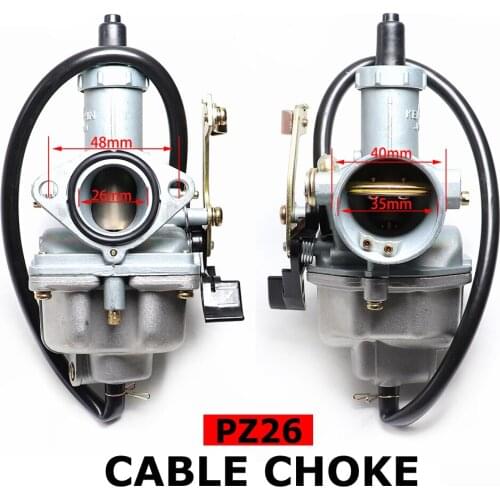 PZ26 26mm Lever Carbs Cable Choke Carburetor Fit For 125CC 150CC 250CC ATV Quad Dirt Bike TTR250