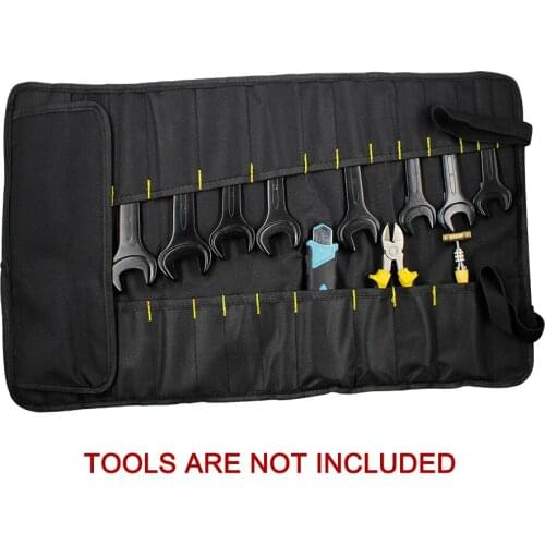 KKMOON Multifunctional 600D Oxford Roll Up Tools Storage Bag Oxford Canvas Tool Roll Organizer Bag Portable Diagnostic Tools