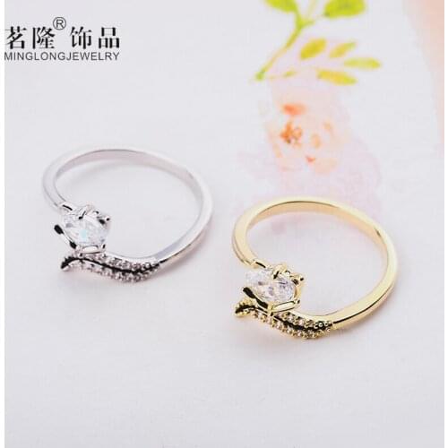 Rings For Women Females Jewelry Accessory Bridal Wedding Engagement Promise Gift 2020 New Brand Designer Resizable Zircon Party