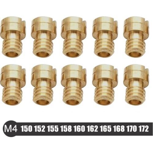 Pack of 10 M4 Main Jet Round Head 4mm for GY6 Kymco 50cc 139QMB Keihin Carb Carburetor CVK24~26 PZ19 150 152 155 168 160 165 170