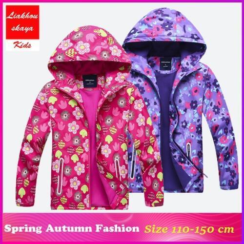Liakhouska Jacket For Girls Coat Teenage Jackets Outerwear 2019 Children Kids Polar Fleece Windproof Waterproof Windbreaker 4-15