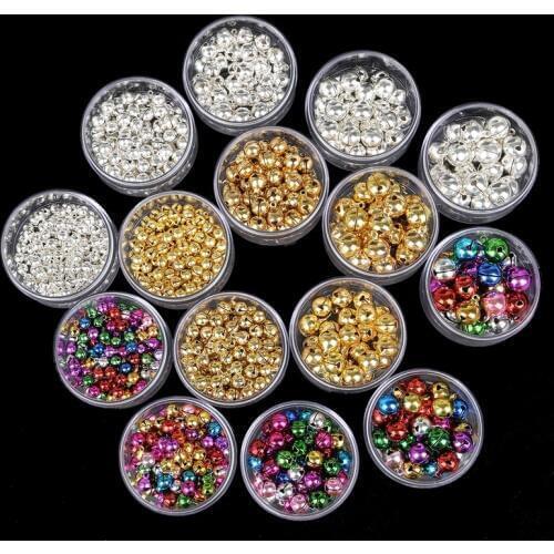 6/8/10/12/14mm Copper Loose Beads Small Jingle Bells Christmas Decoration Pendants DIY Crafts Handmade Accessories 20-100Pcs/lot