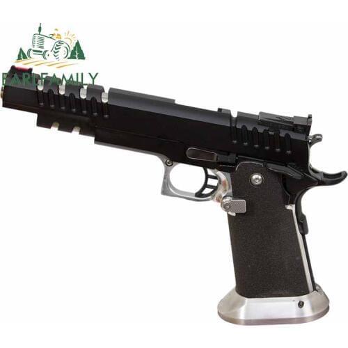 EARLFAMILY 13cm x 9.7cm for Handgun Pistol Car Accessories Personality Creative Stickers Bumper Decoration Car Decals