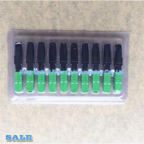 10pcs Fiber Optic Fast Connector SC/APC Covered Wire Connector for Broadcasting CATV / FTTH,Free Shipping