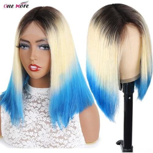 Ombre Colored Wigs Bob Wig Lace Front Human Hair Wigs Straight Bob Lace Front Wig Lace Wig 613 Blonde Lace Frontal Wig Hair Wigs