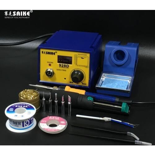 SAIKE 928D Soldering station Digital display Adjustable temperature Electric soldering iron 220V 75W