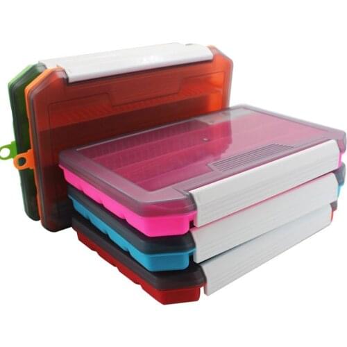 Portable Single-layer Fishing Tackle Box Outdoor Lure Hooks Case with Removable Dividers Fishing Gear Accessories