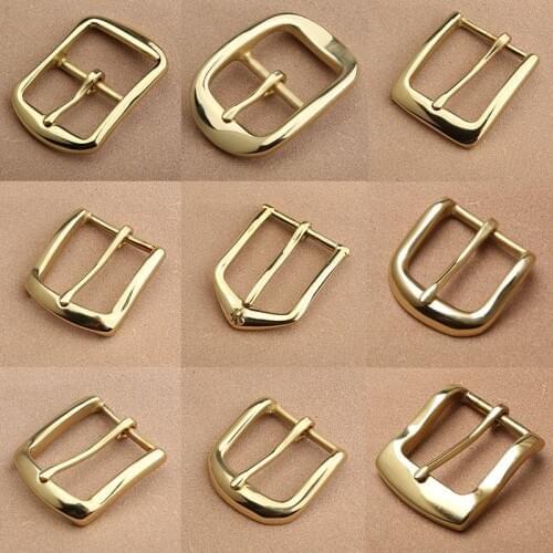 Pure copper belt buckle buckle men leisure belt buckle belt clip fine buffing brass buckle 3.5 cm