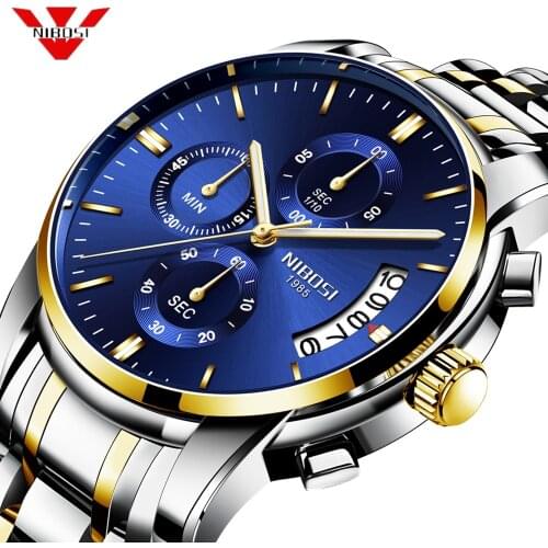 NIBOSI Top Luxury Brand Watches Mens Quartz Waterproof Army Military Men Watch Reloj Hombre Zegarek Meski Relogio Masculino