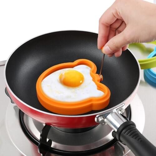 Silicone Fried Egg Shaper Omelette Pancake Mould Non-Stick Fried Egg Mould DIY Breakfast Barbecue Tools Baking Kitchen Gadgets