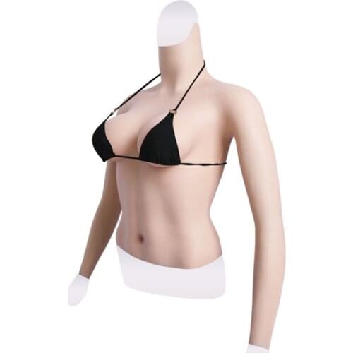 Tgirl Silicone Breast Body Forms Mastectomy D Cup Halfbody Silicone Prosthesi With Arm