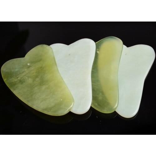 Natural Jade Gua Sha Scraper Board Massage Rose Quartz Jade Guasha Stone For Face Neck Skin Lifting Wrinkle Remover Beauty Care