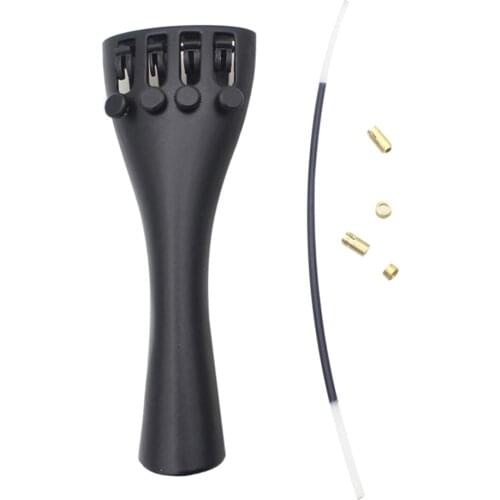 High Garde Violin/Fiddle Tailpiece+Tailgut for 3/4 4/4 Violin Players 4.72x4.33x0.39inch