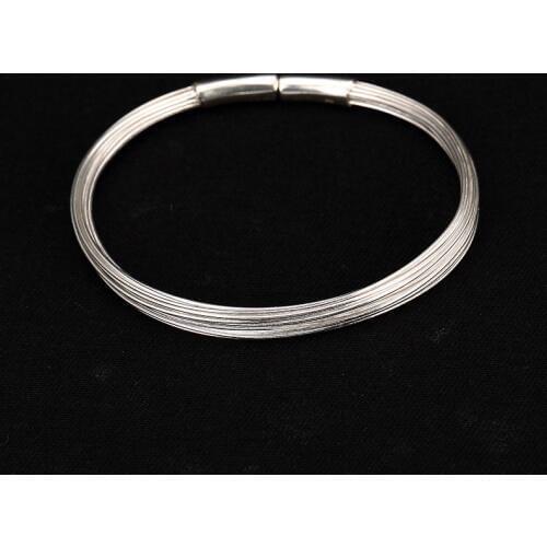 925 Sterling Silver Handcrafted Thousand Silk Literary and Artistic Bracelets for Womens Fashion Multi-Ring Opening Jewelry