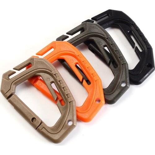 1Pcs 200LB Plastic Snap Clip Carabiner D Shape Mountaineering Buckle Outdoor Hanging Keychain Hook Climbing Accessories