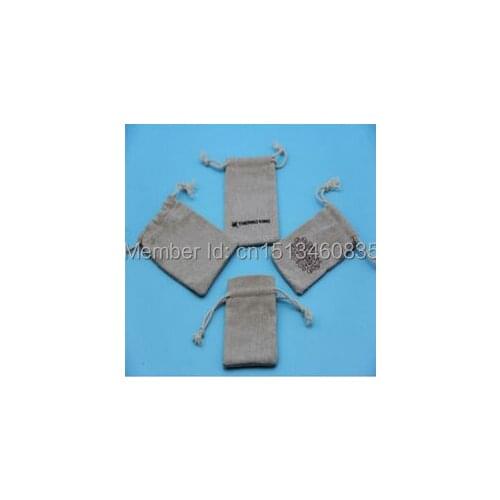 100pcs/lot CBRL jute/linen/flax drawstring bags&pouch for ornament/PC parts,Various colors,size customized,wholesale