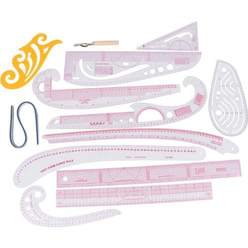13Pcs/Set Sewing French Curve Ruler Measure For Sewing Dressmaking Tailor Rulers