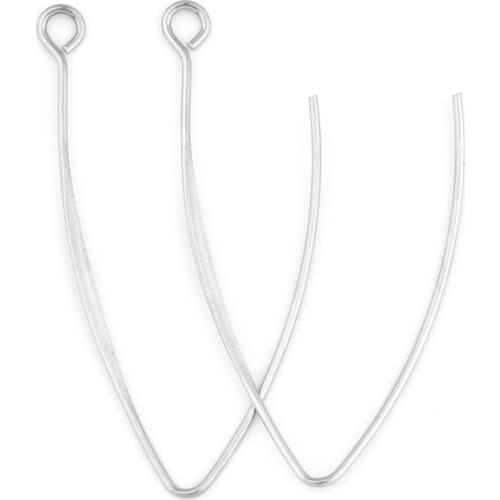 40pcs Stainless Steel French-Style Ear Hook V Shape DIY Fashion Trend Earring Accessories Jewelry Making Finding