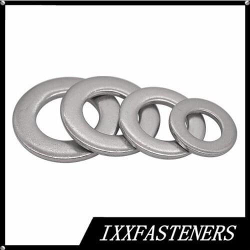 50PCS DIN125 ISO7089 M1.6 M2 M2.5 M3 M3.5 M4 M5 M6 M8 304 Stainless Steel Flat Machine Washer Chamfered-Normal Series