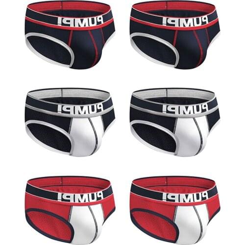 6Pcs Sissy Quick Dry Mens Briefs Underwear Shorts Camouflage Mens lingerie Sexy Gay Men Underwear Bikini Men Briefs Cuecas