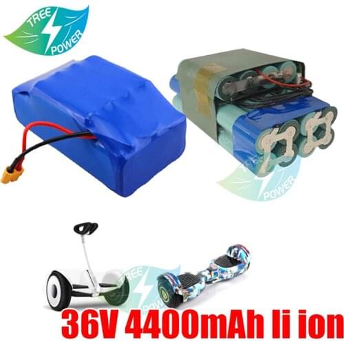 36V rechargeable li-ion battery pack 4400mah 4.4AH li-ion cell for electric self balance scooter hoverboard unicycle