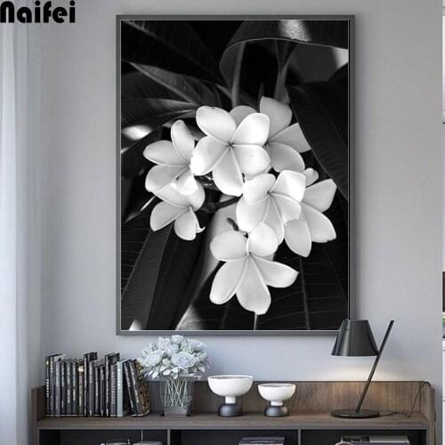 New DIY Full Diamond Embroidery diamond Black and white flowers mosaic Rhinestones Cross Stitch Kits diamond painting
