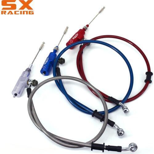 Motorcycle Aluminum Hydraulic Clutch Cylinder Rod And One Hoseystem Efficient Transfer Pump With 1200MM Hose For KTM EXC SX XC